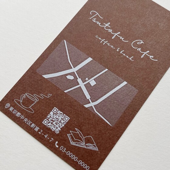 ホワイト印刷名刺 GAクラフトボード クレイCoC